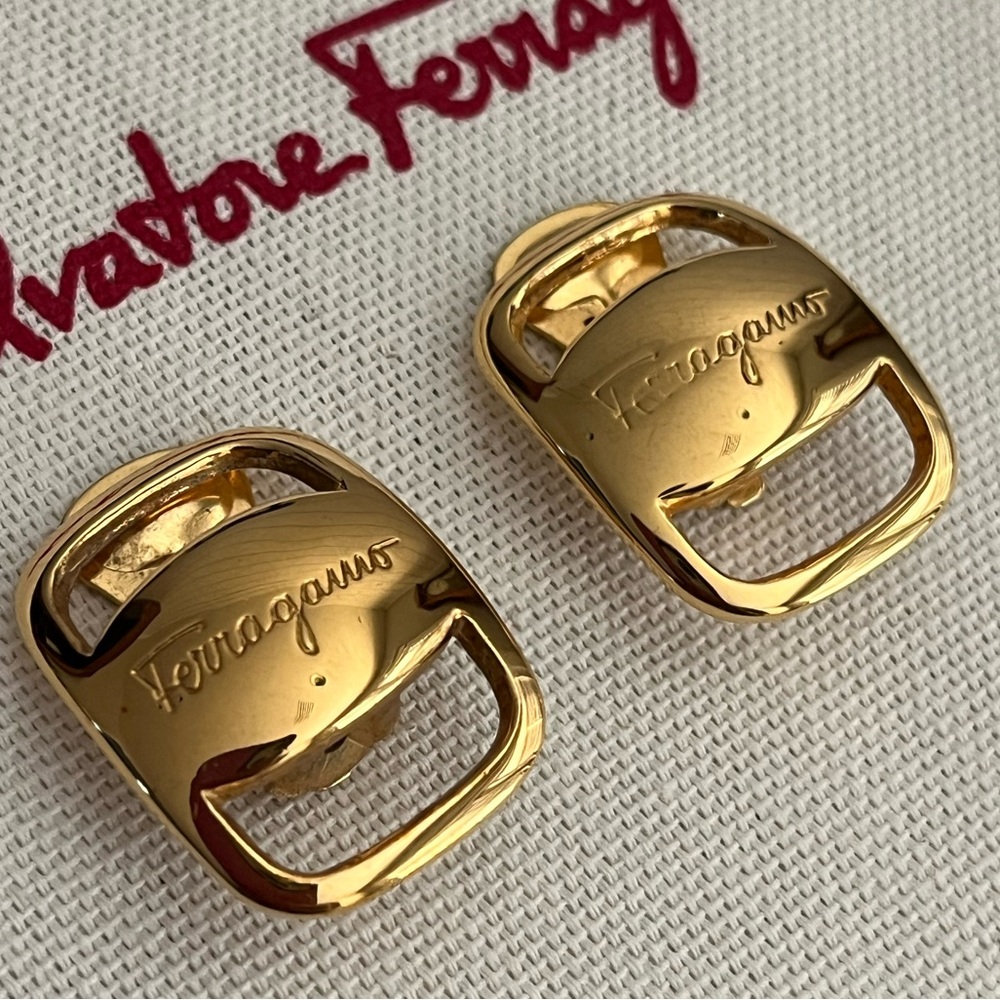 Salvatore Ferragamo Vara Vintage Earrings - Picture 3 of 6